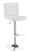 Bianca Upholstered Adjustable Bar Stools White and Chrome (Set of 2) image