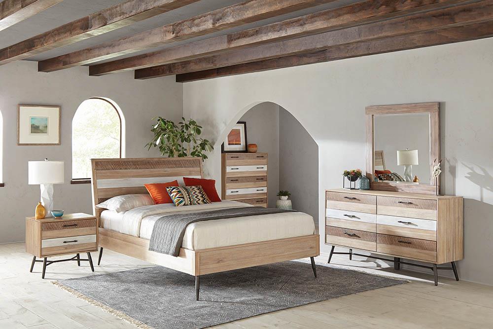 Marlow 4-piece Queen Bedroom Set Rough Sawn Multi image