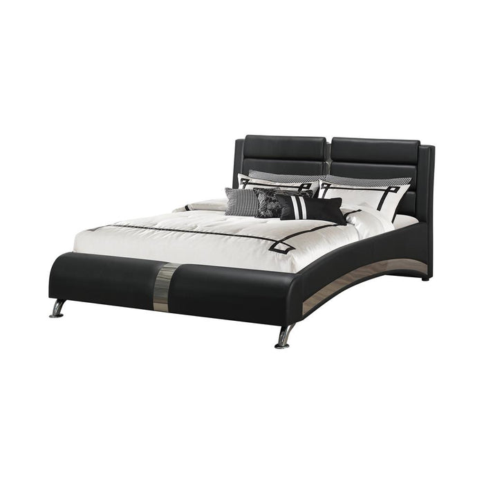 Jeremaine Eastern King Upholstered Bed Black image