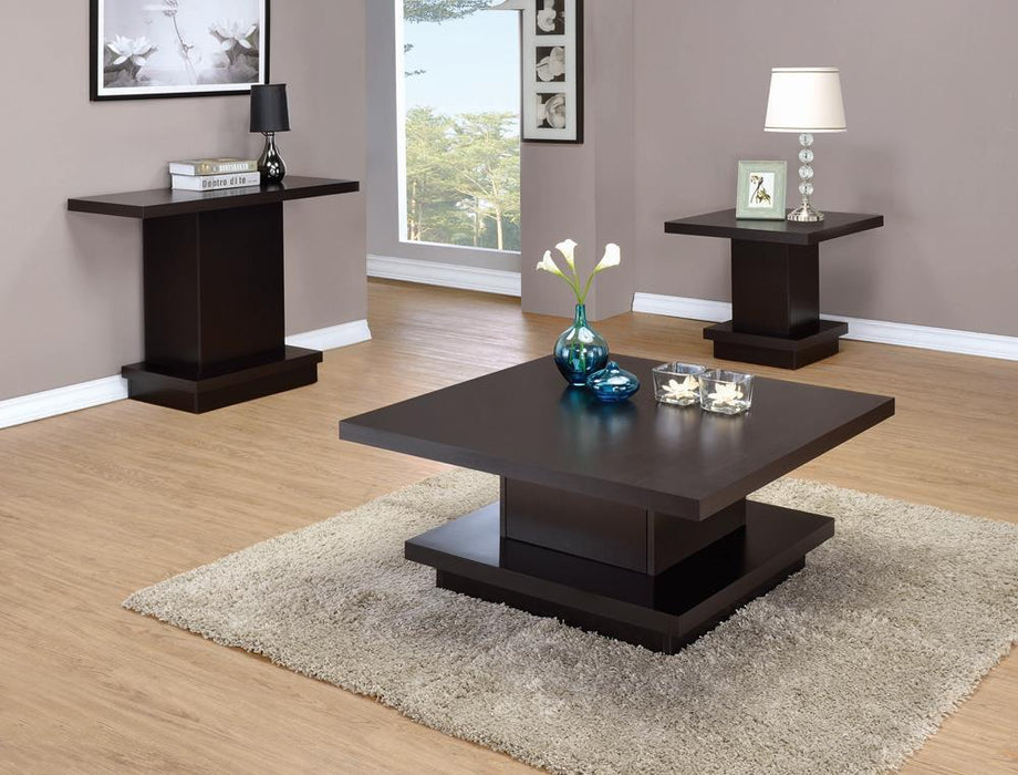 Reston Pedestal Sofa Table Cappuccino