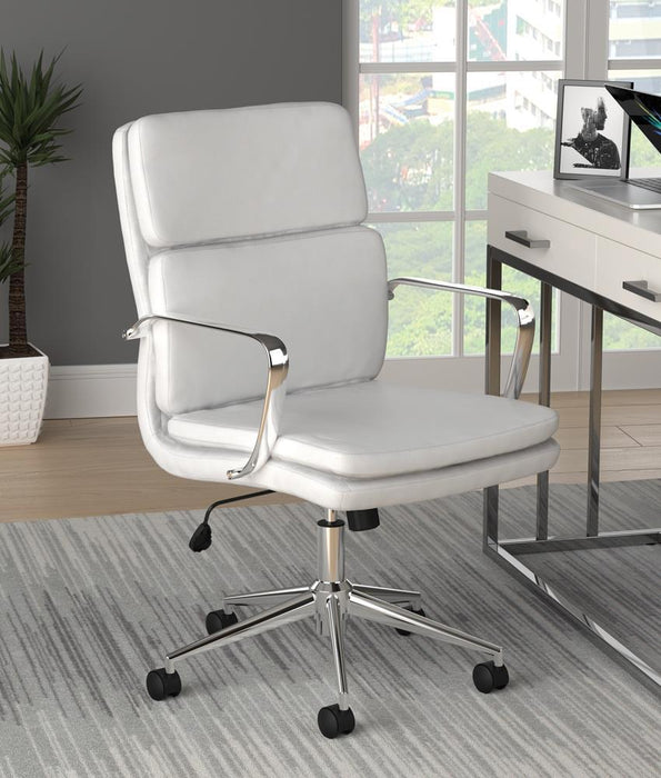 Ximena Standard Back Upholstered Office Chair White