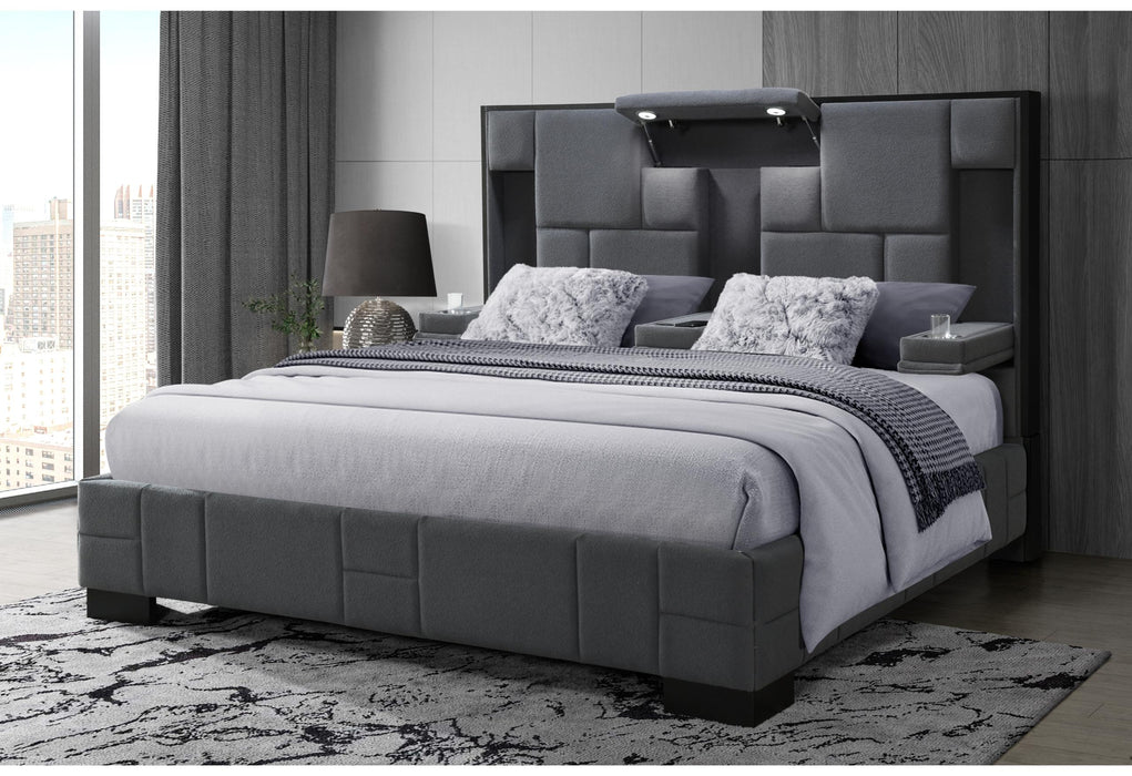 OSCAR DARK GREY 8 KING BED image