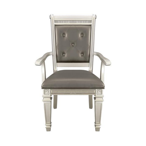 Homelegance Bevelle Arm Chair in Silver (Set of 2) image