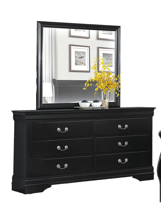 Homelegance Mayville 6 Drawer Dresser in Black 2147BK-5