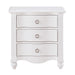 Homelegance Meghan 3 Drawer Nightstand in White 2058WH-4 image