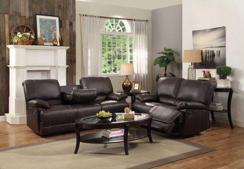 Cassville Double Reclining Sofa in Dark Brown 8403-3