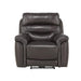 Homelegance Furniture Lance Power Reclining Chair with Power Headrest and USB Port in Brown image