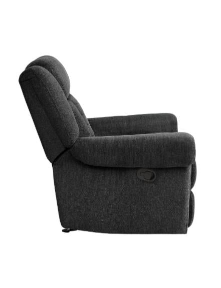 Homelegance Furniture Nutmeg Glider Reclining Chair in Charcoal Gray 9901CC-1