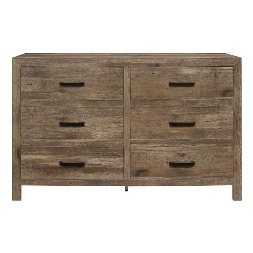 Homelegance Furniture Mandan 6 Drawer Dresser in Weathered Pine 1910-5 image