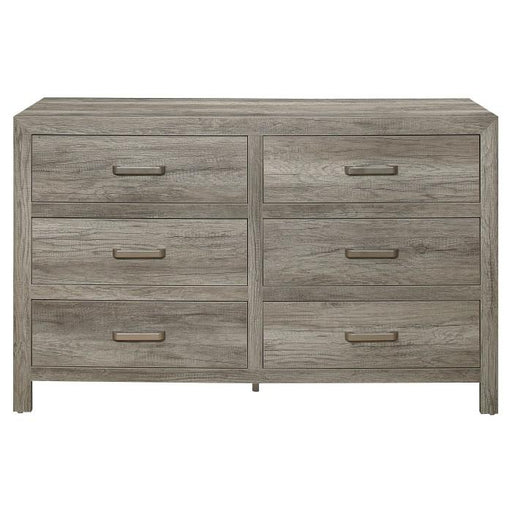 Homelegance Furniture Mandan 6 Drawer Dresser in Weathered Gray 1910GY-5 image