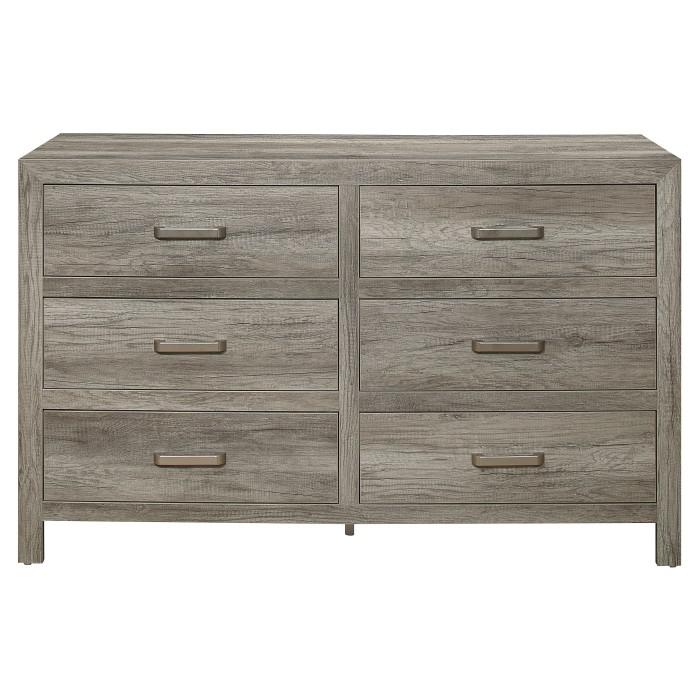 Homelegance Furniture Mandan 6 Drawer Dresser in Weathered Gray 1910GY-5 image