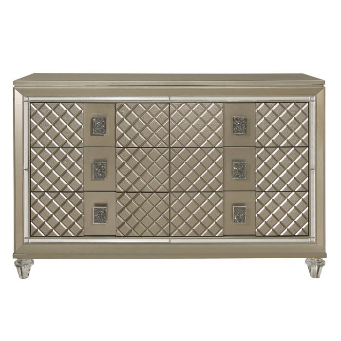 Homelegance Furniture Youth Loudon 6 Drawer Dresser in Champagne Metallic B1515-5 image