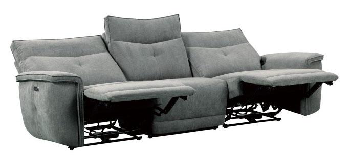 Tesoro Power Double Reclining Sofa w/ Power Headrests in Dark Gray