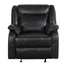 Homelegance Furniture Jude Glider Recliner Chair in Black 8201BLK-1 image