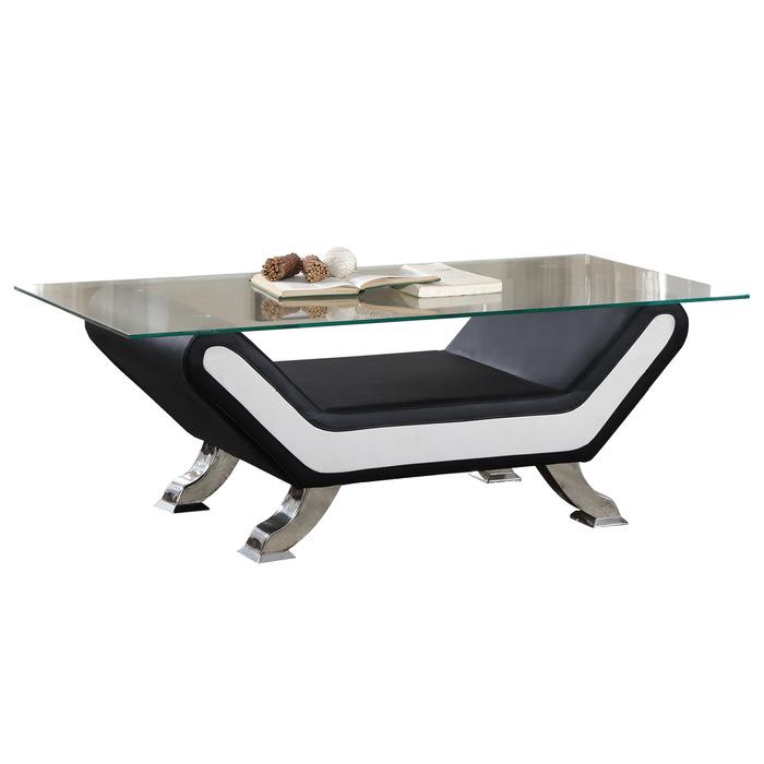 Homelegance Furniture Veloce Cocktail Table in Black/Ivory 8219-30 image