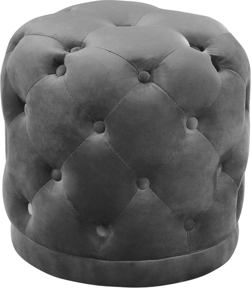 Harper Grey Velvet Ottoman/Stool image