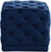 Stella Navy Velvet Ottoman/Stool image