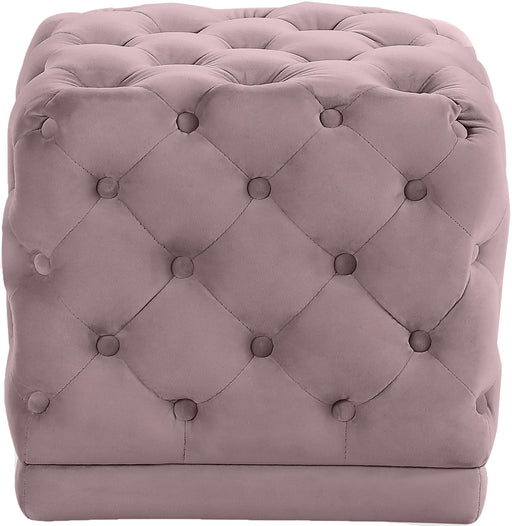 Stella Pink Velvet Ottoman/Stool image