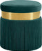 Yasmine Green Velvet Ottoman/Stool image