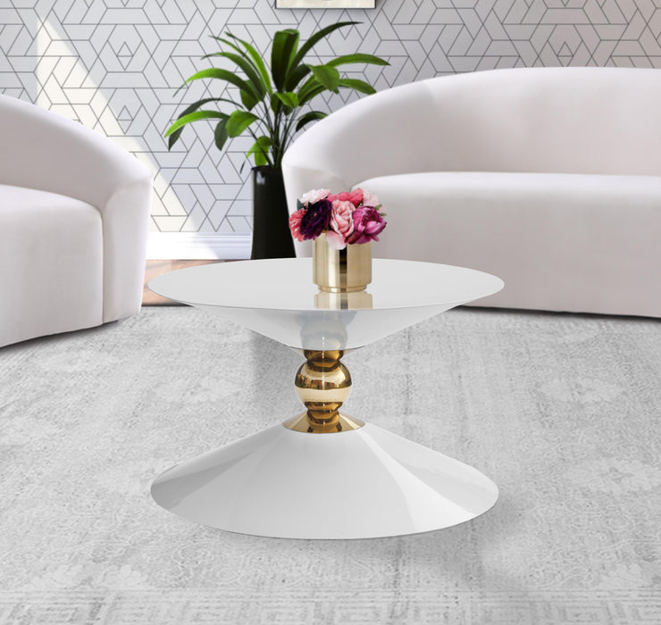 Malia White / Gold Coffee Table