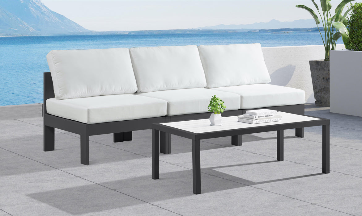 Nizuc White manufactured wood Outdoor Patio Aluminum Coffee Table