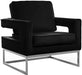 Noah Black Velvet Accent Chair image