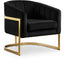 Carter Black Velvet Accent Chair image