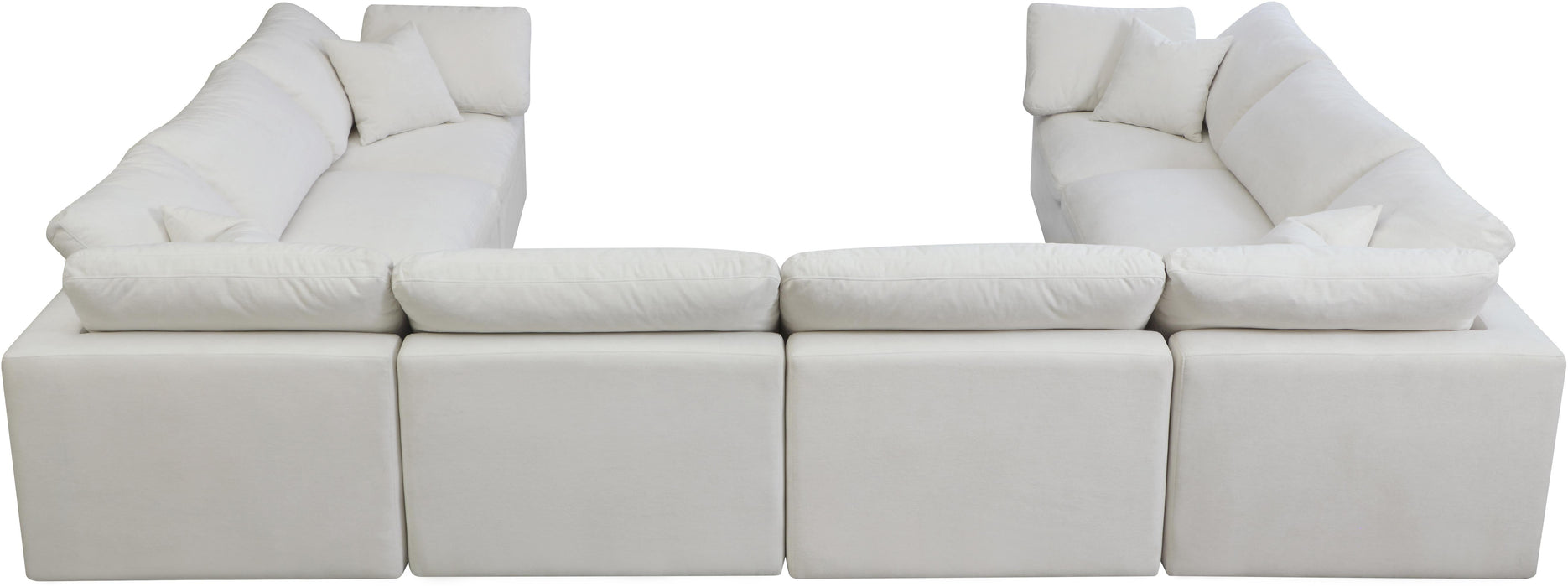 Plush Cream Velvet Standard Cloud Modular Sectional