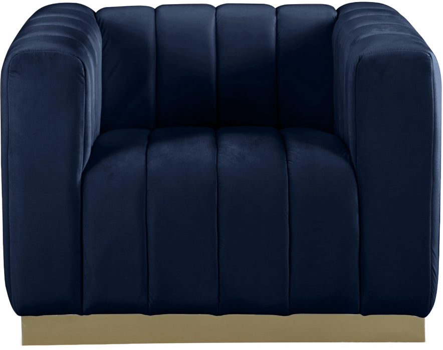 Marlon Navy Velvet Chair