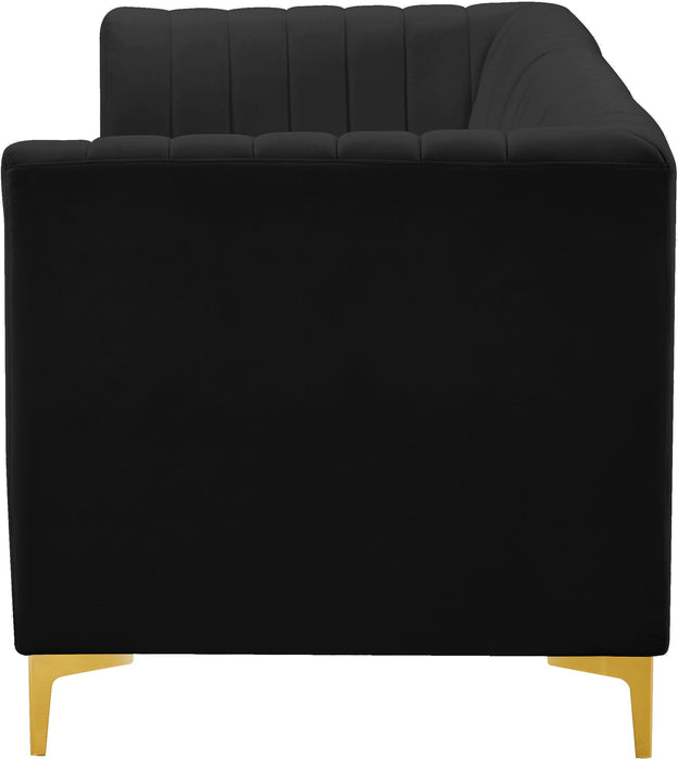 Alina Black Velvet Modular Sofa