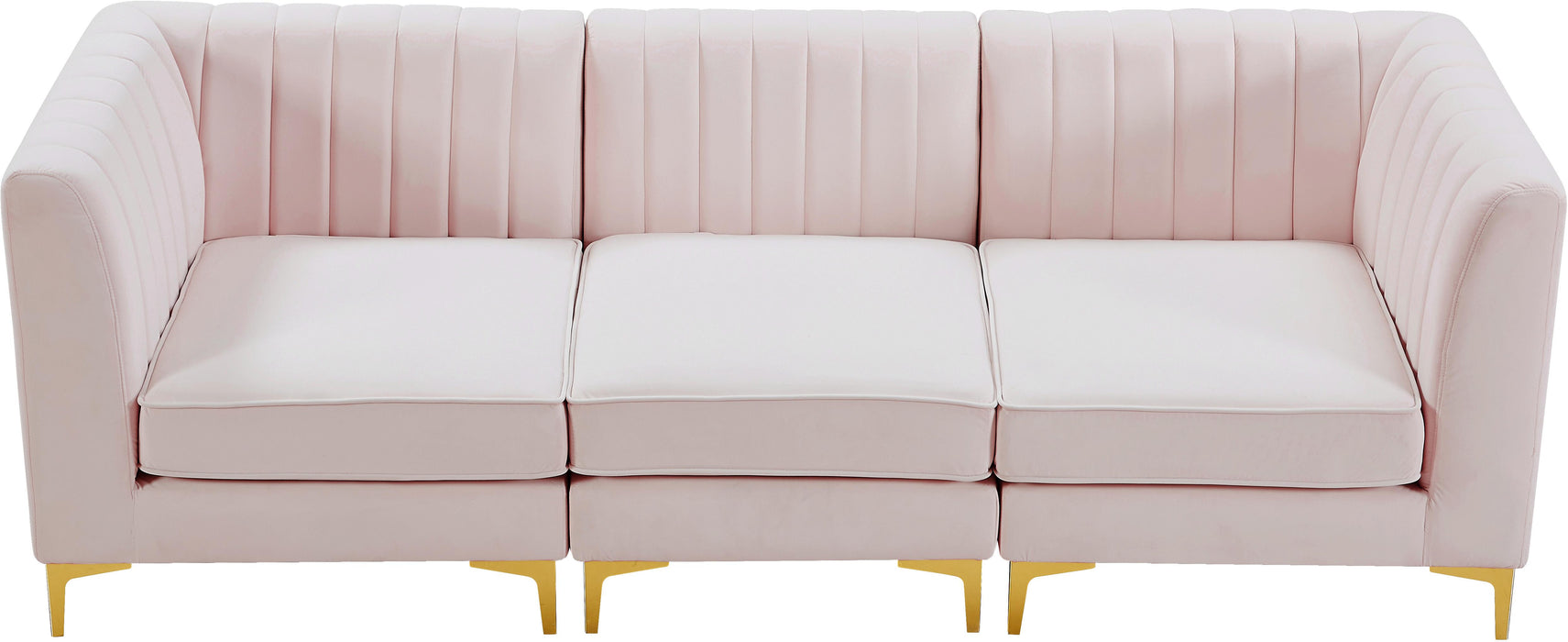 Alina Pink Velvet Modular Sectional