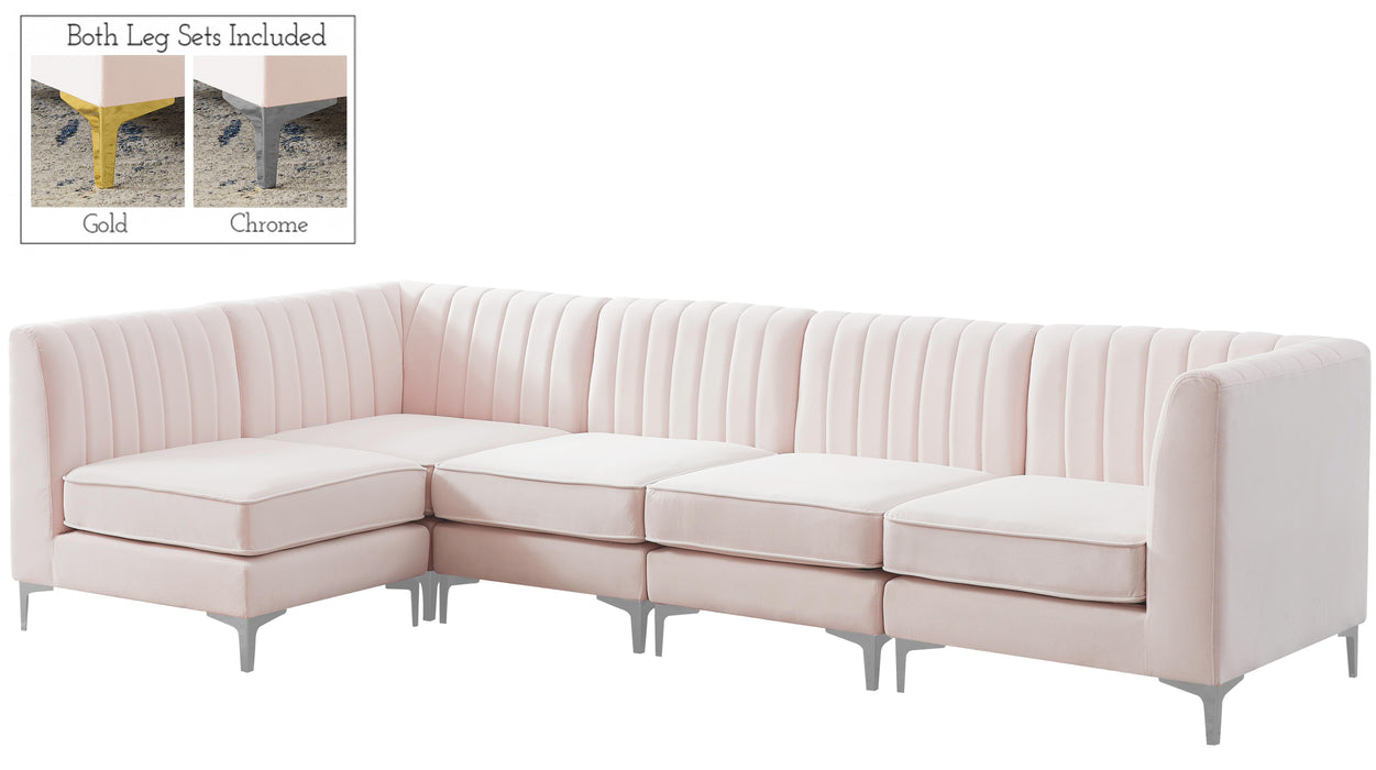 Alina Pink Velvet Modular Sectional