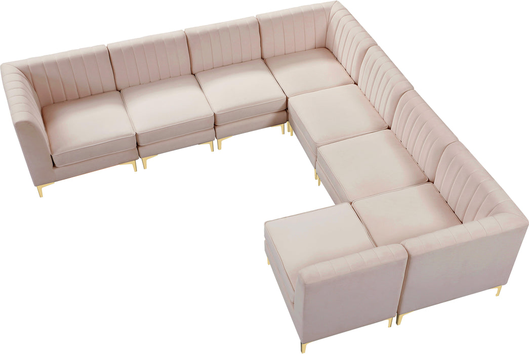 Alina Pink Velvet Modular Sectional