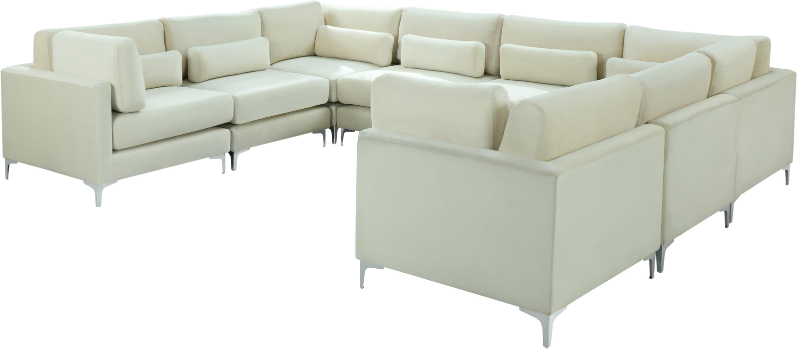 Julia Cream Velvet Modular Sectional (8 Boxes)