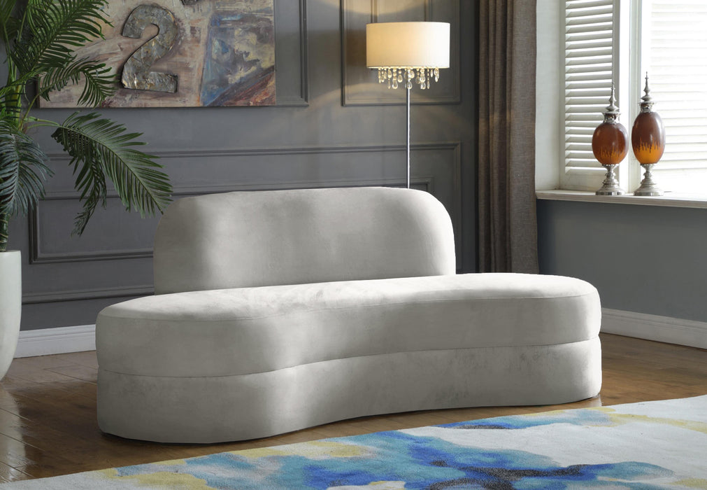 Mitzy Cream Velvet Sofa