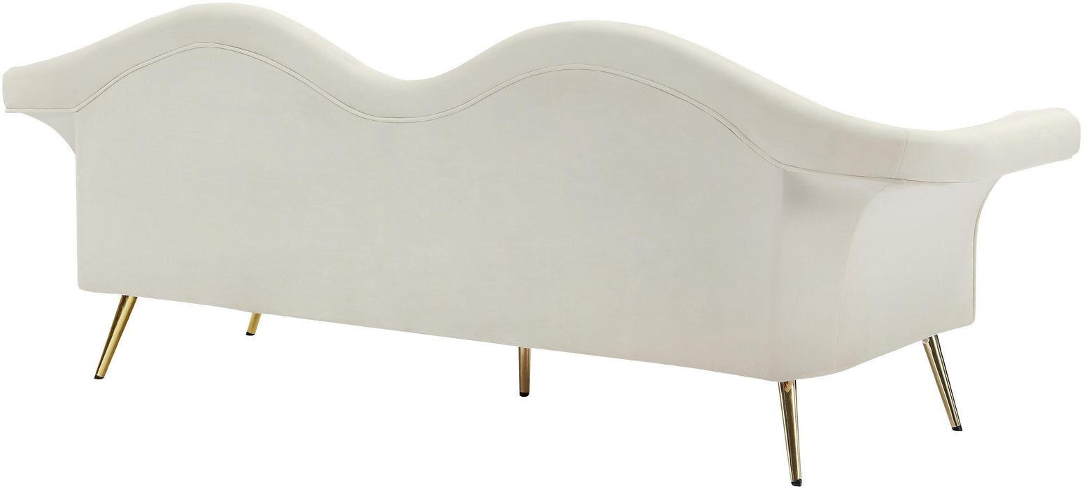 Lips Cream Velvet Sofa