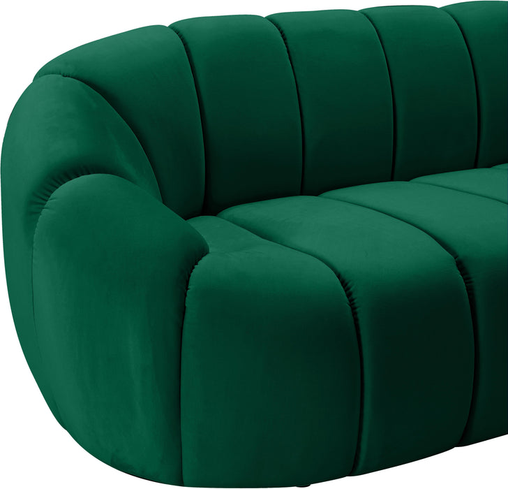 Elijah Green Velvet Loveseat