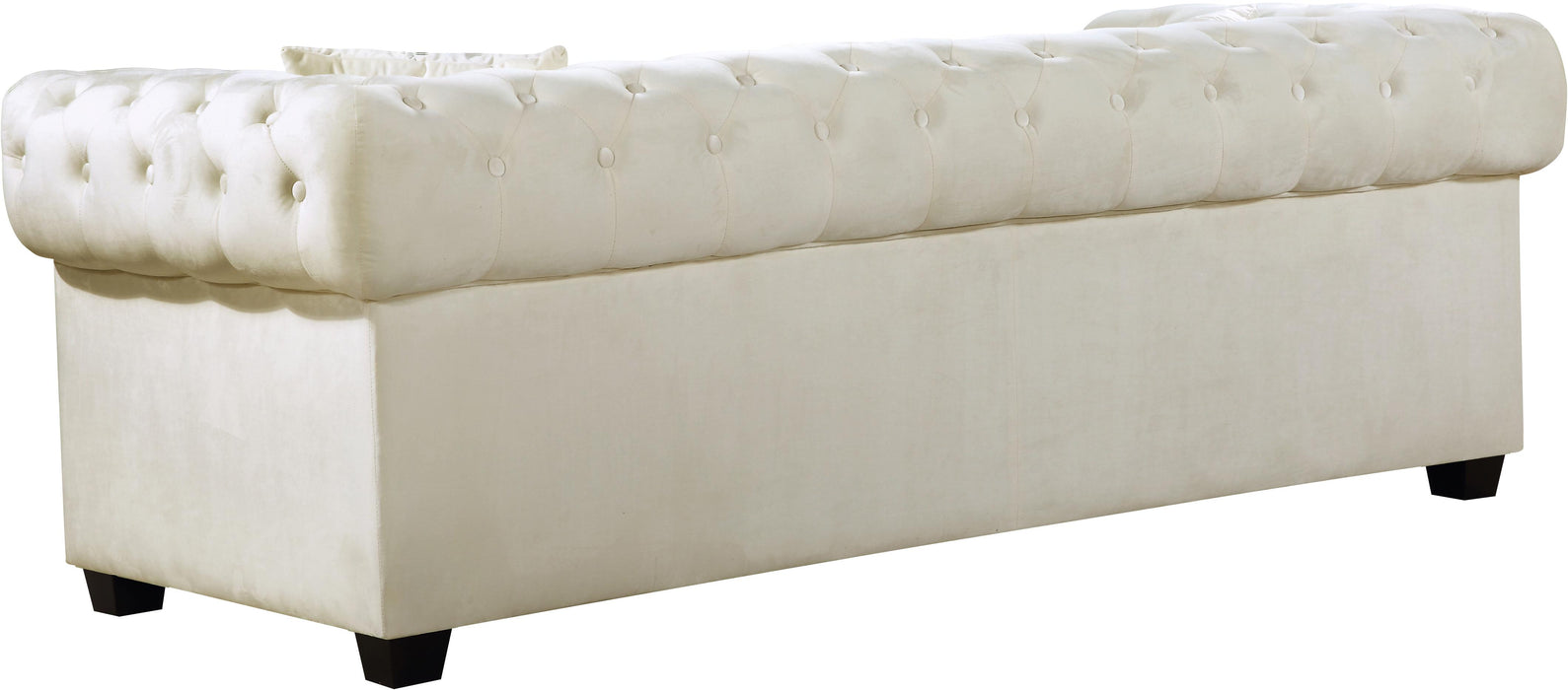 Bowery Cream Velvet Loveseat