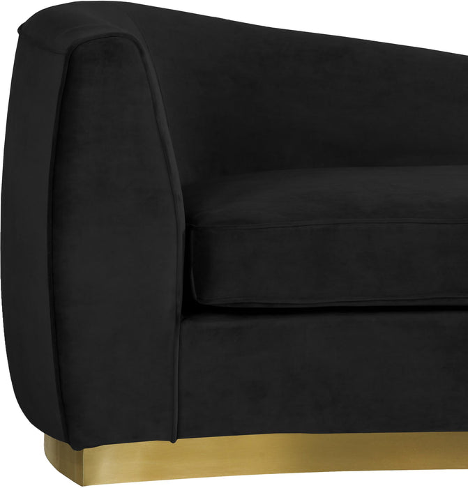 Julian Black Velvet Chaise