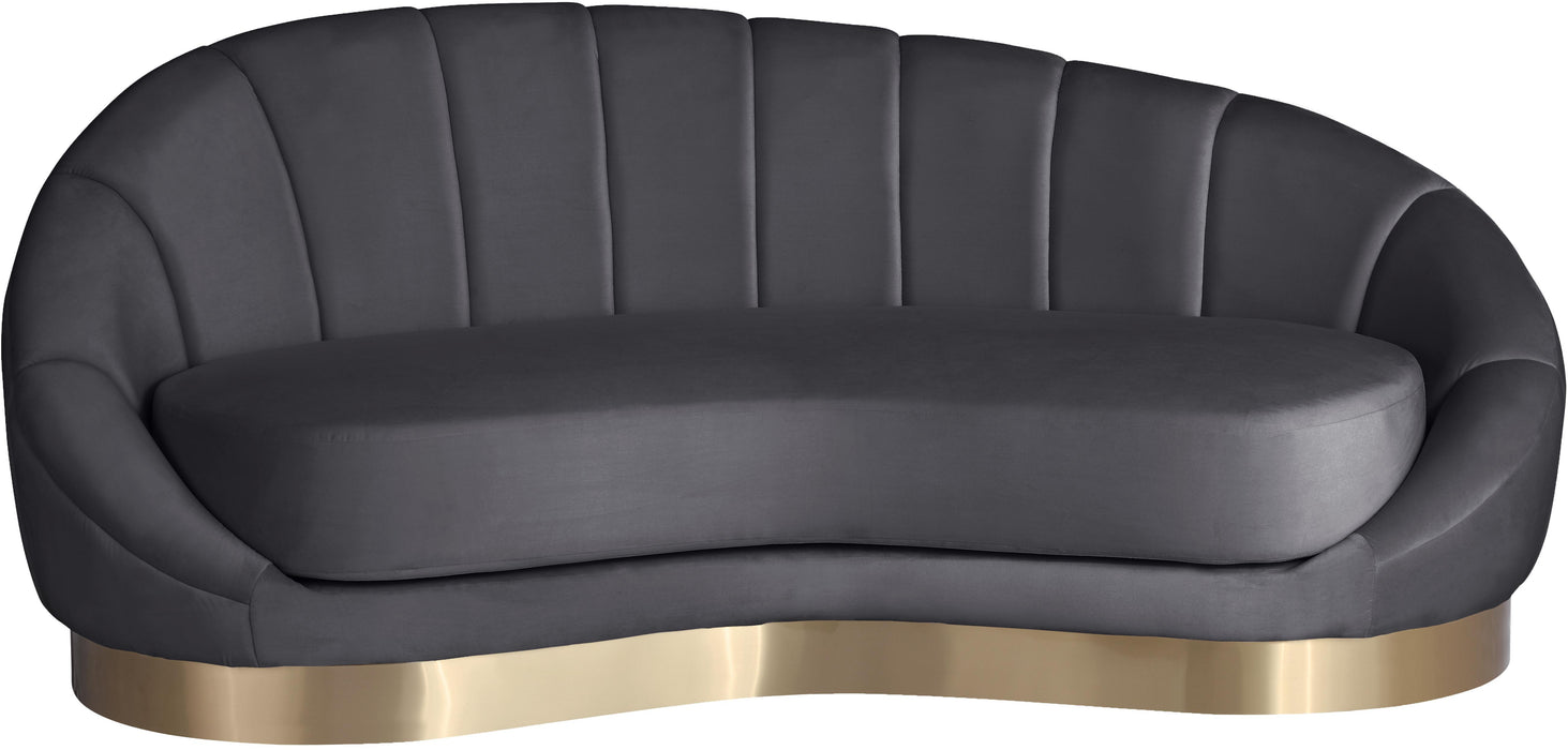 Shelly Grey Velvet Chaise