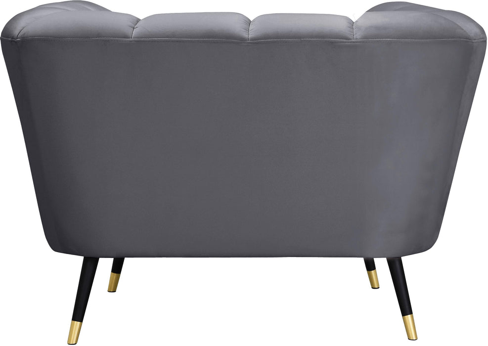 Beaumont Grey Velvet Chair