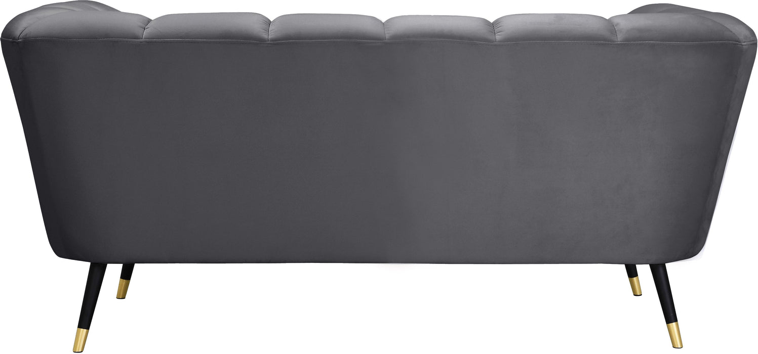 Beaumont Grey Velvet Loveseat