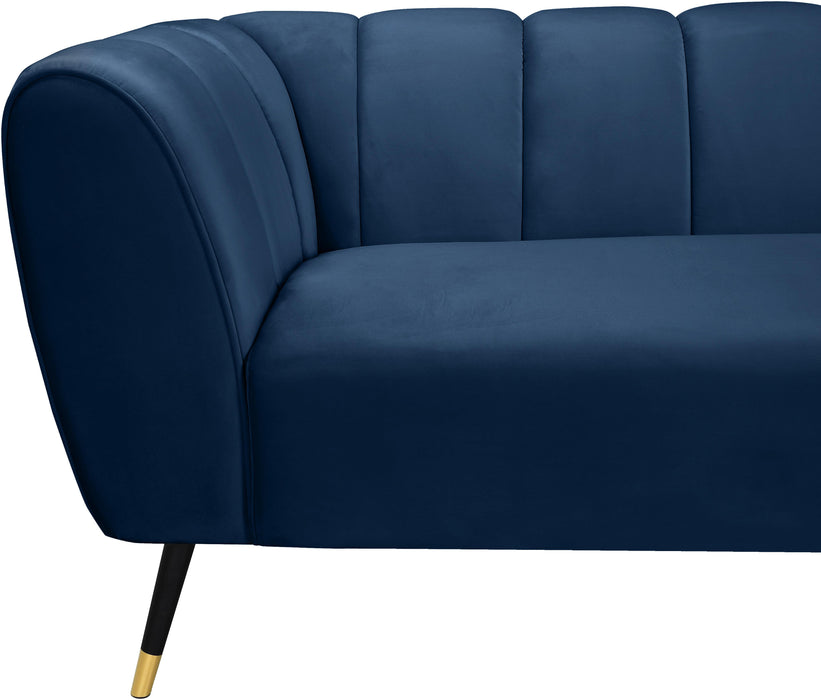 Beaumont Navy Velvet Loveseat