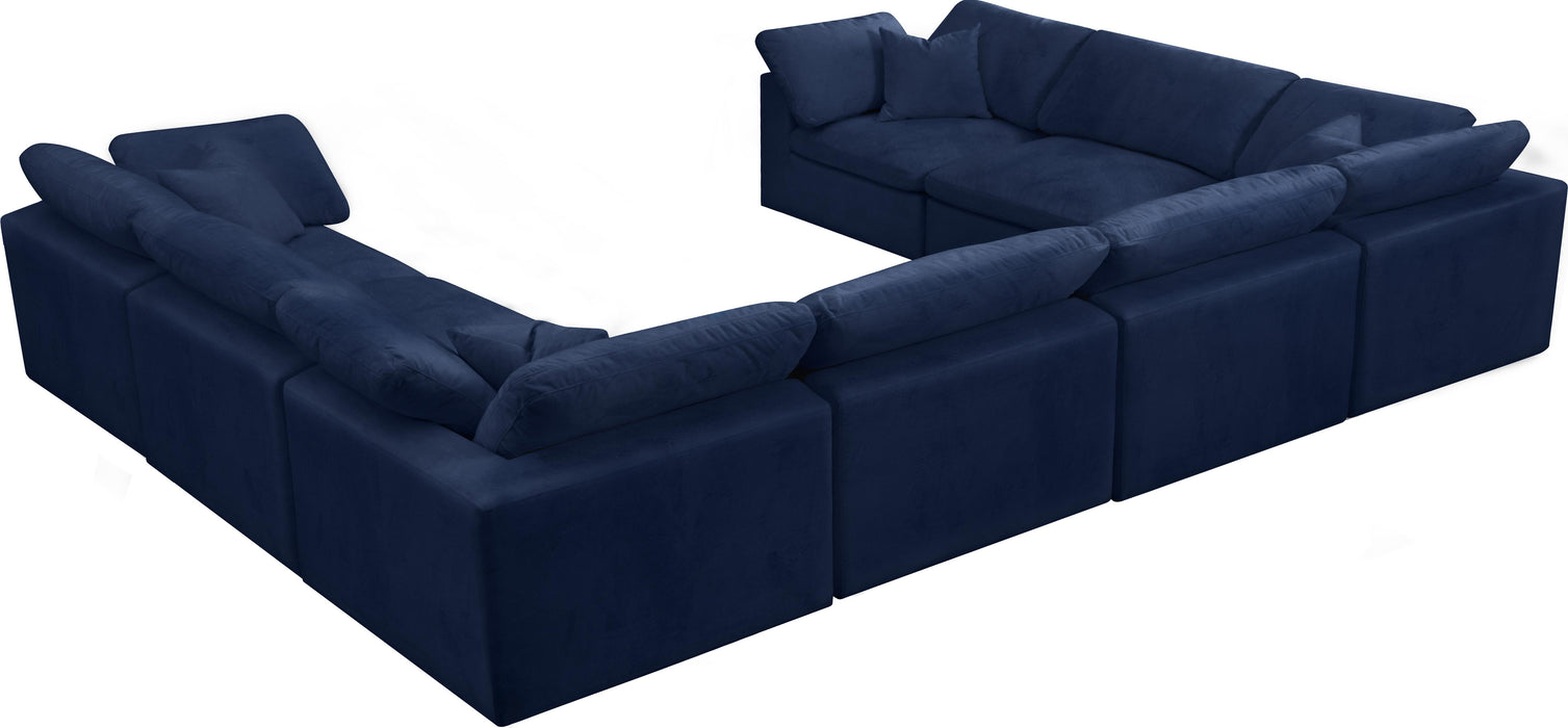 Cozy Navy Velvet Cloud Modular Sectional