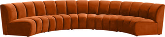 Infinity Cognac Velvet 5pc. Modular Sectional image