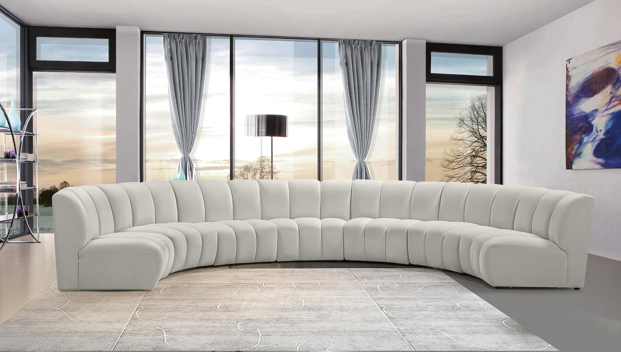 Infinity Cream Velvet 7pc. Modular Sectional