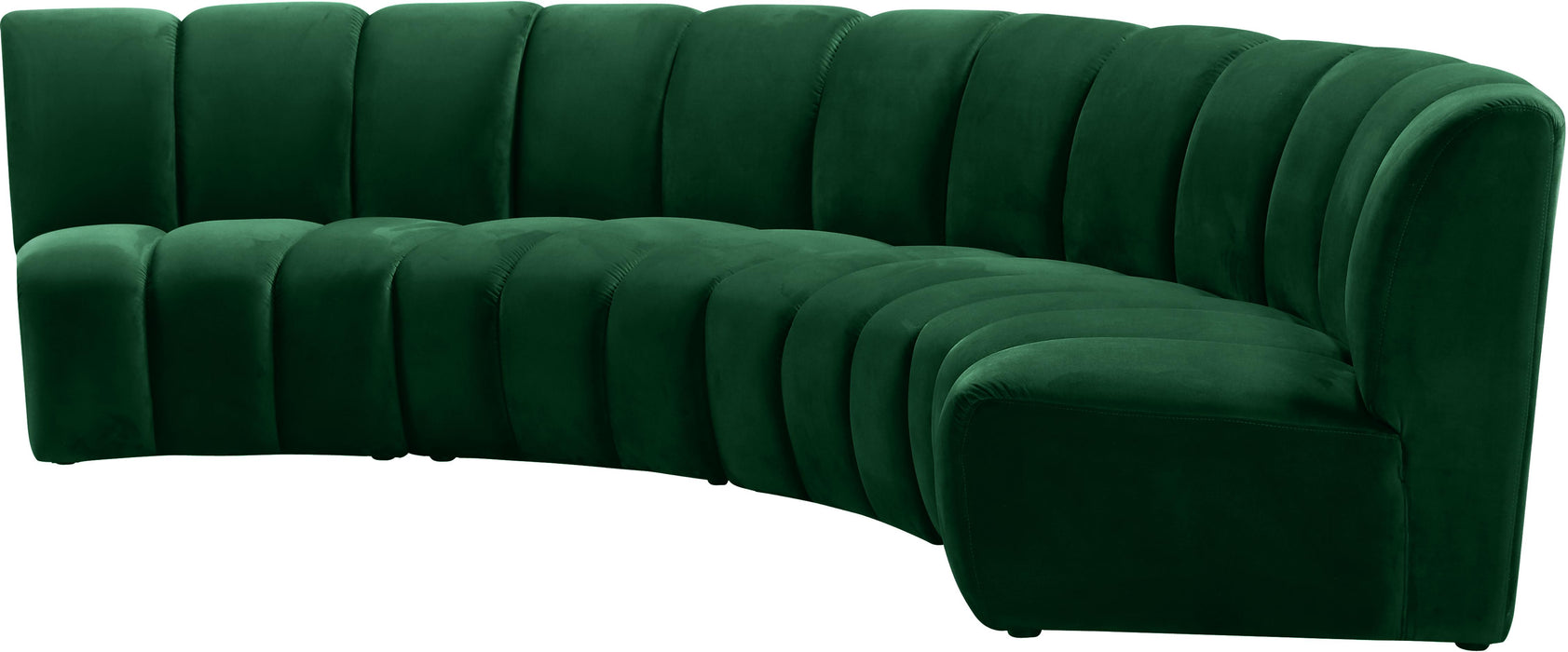 Infinity Green Velvet 4pc. Modular Sectional