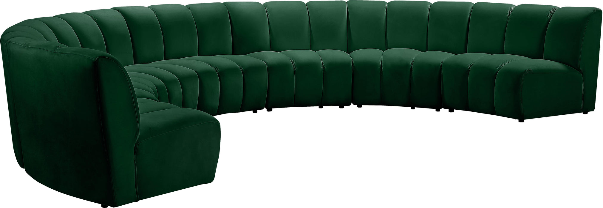 Infinity Green Velvet 7pc. Modular Sectional