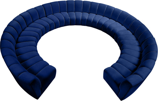 Infinity Navy Velvet 11pc. Modular Sectional image