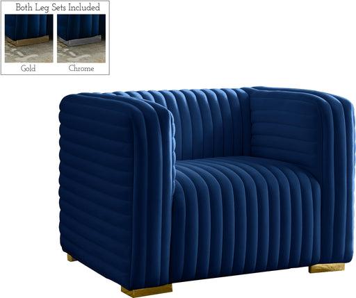 Ravish Navy Velvet Chair image